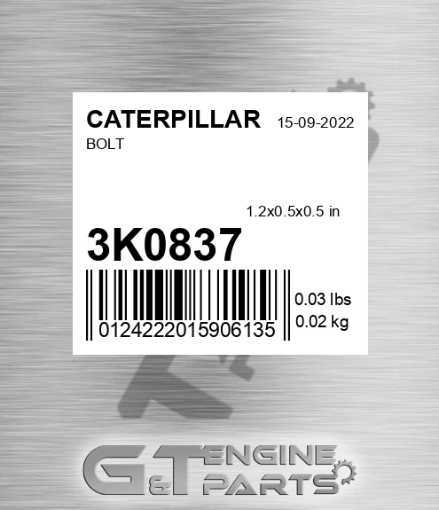3K-0837 Bolt