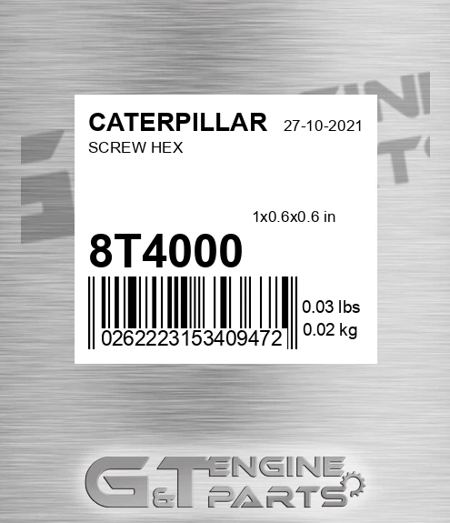 8T4000 Screw Hex
