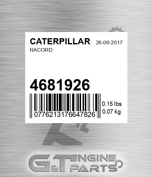 468-1926 Racord for CATERPILLAR