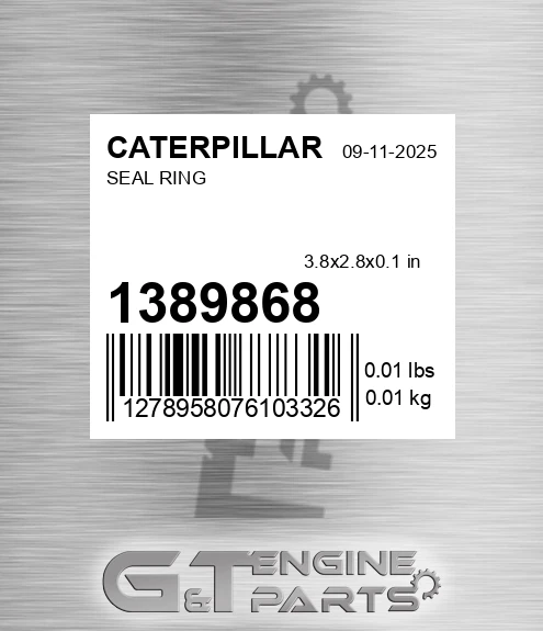 138-9868 Seal Ring for CATERPILLAR