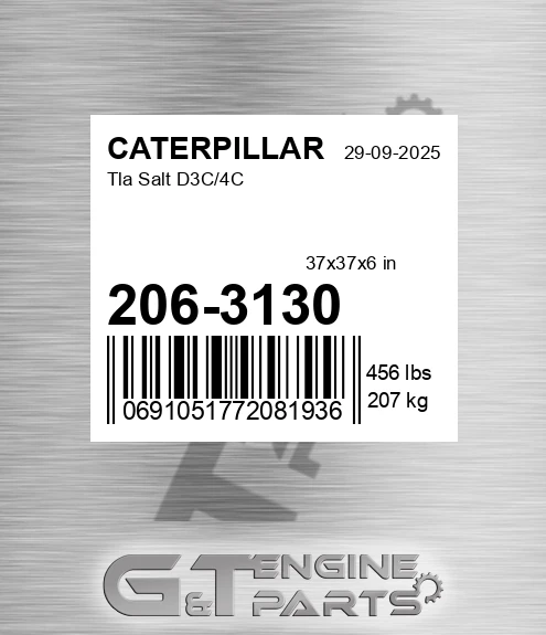 206-3130 Tla Salt D3c/4c for CATERPILLAR