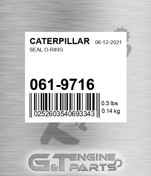 061-9716 Seal O-ring for CATERPILLAR