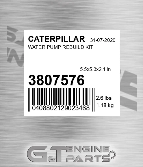 380-7576 Water Pump Rebuild Kit for CATERPILLAR