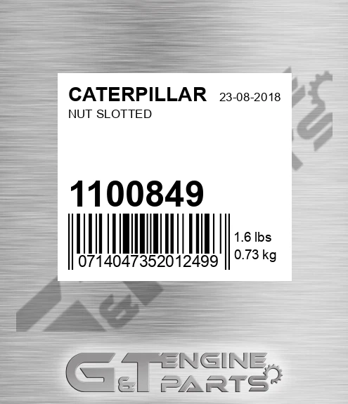 1100849 Nut Slotted for CATERPILLAR