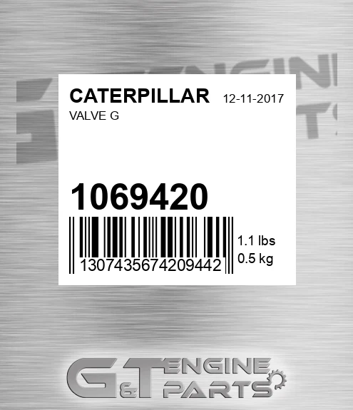 1069420 CATERPILLAR Valve G
