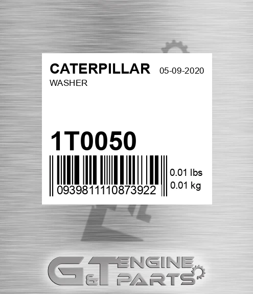 1T-0050 Washer for CATERPILLAR