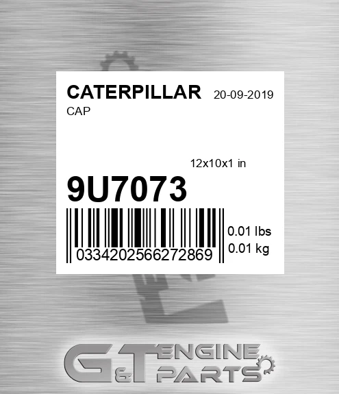 9U7073 Cap for CATERPILLAR