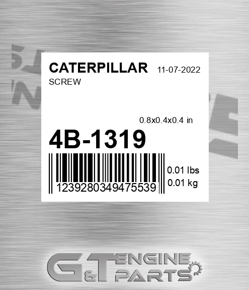 4B-1319 Screw for CATERPILLAR