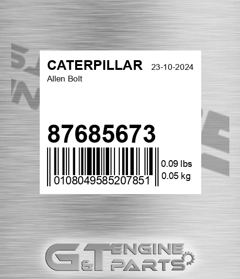 87685673 Allen Bolt