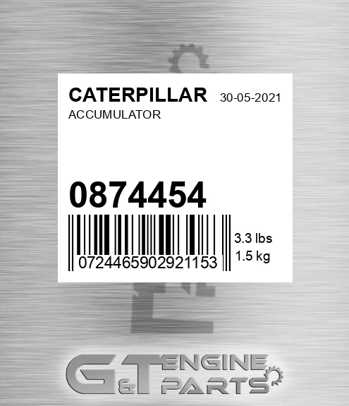 087-4454 Accumulator for CATERPILLAR