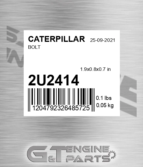 2U-2414 Bolt for CATERPILLAR