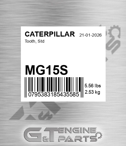 MG15S Tooth, Std for CATERPILLAR