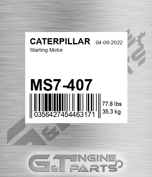 MS7-407 Starting Motor