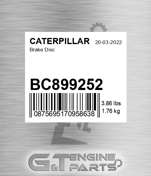 BC899252 Brake Disc
