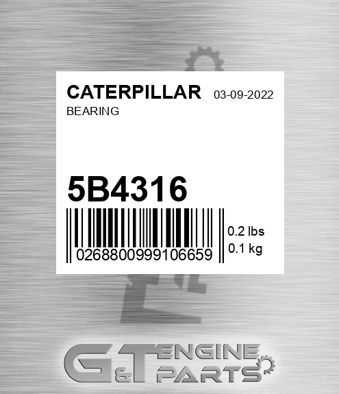 5B4316 Bearing for CATERPILLAR