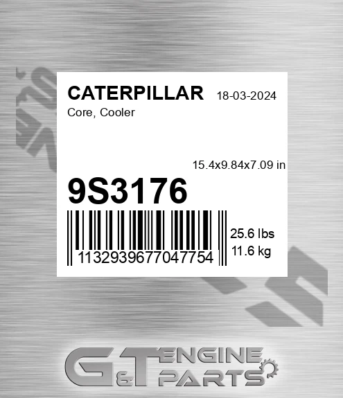 9S3176 Core, Cooler for CATERPILLAR