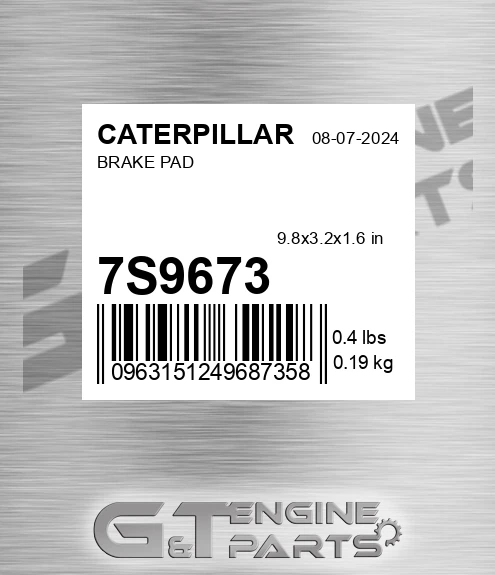 7S-9673 Brake Pad for CATERPILLAR