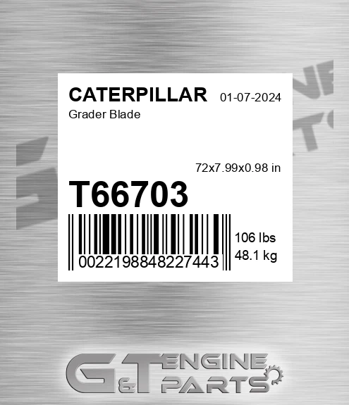 T66703 Grader Blade for CATERPILLAR