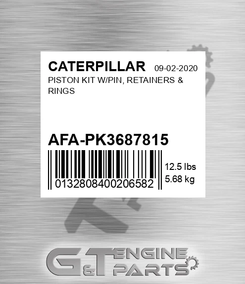 AFA-PK3687815 Piston Kit W/pin, Retainers & Rings
