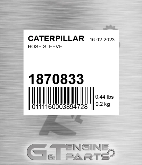 187-0833 Hose Sleeve for CATERPILLAR