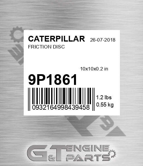 9P-1861 Friction Disc for CATERPILLAR