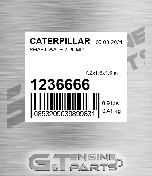 123-6666 Shaft Water Pump for CATERPILLAR
