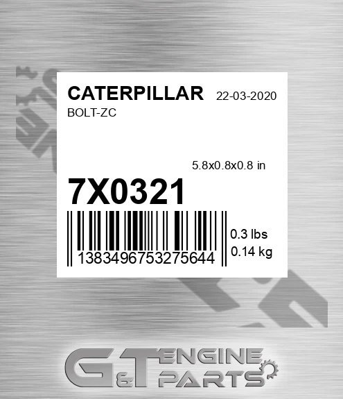 7X0321 Bolt-zc