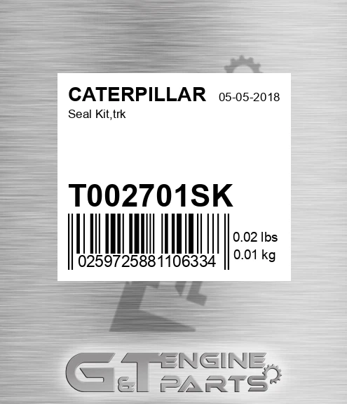 T002701SK Seal Kit,trk for CATERPILLAR