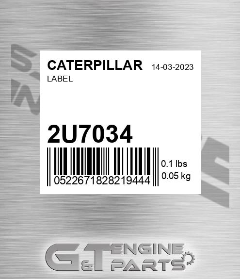 2U7034 Label