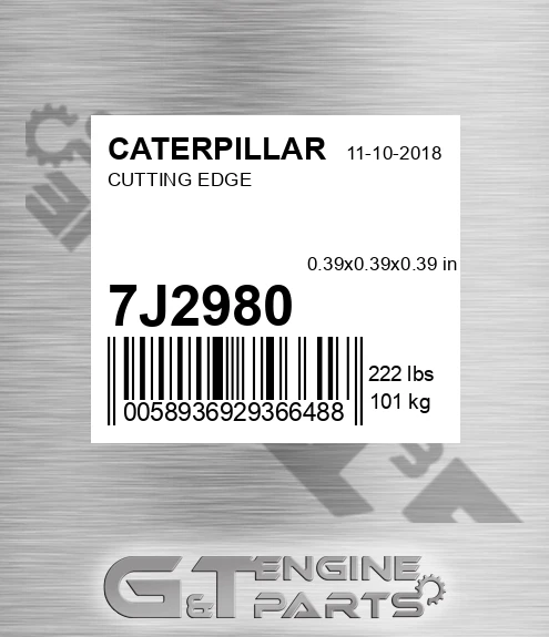 7J-2980 Cutting Edge for CATERPILLAR