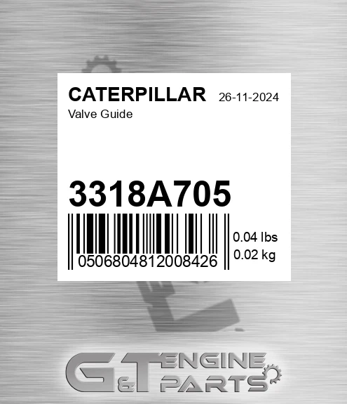 3318A705 Valve Guide for CATERPILLAR