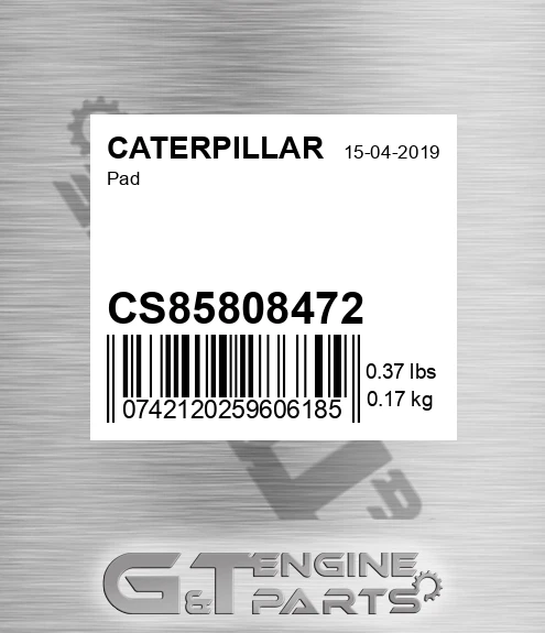 CS85808472 CATERPILLAR Pad