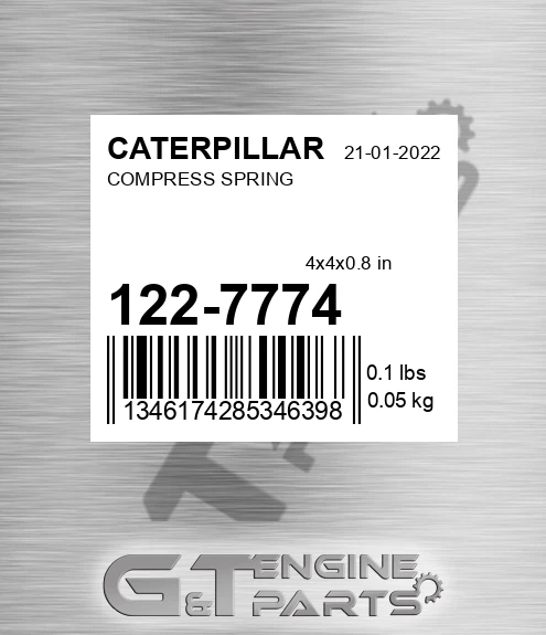 122-7774 CATERPILLAR Compress Spring