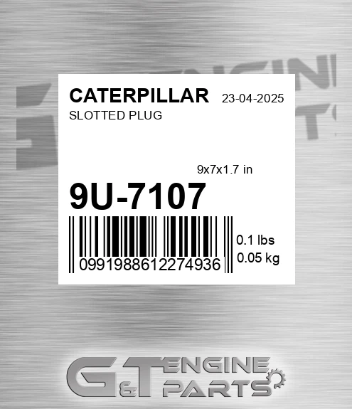9U-7107 Slotted Plug