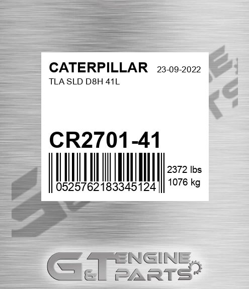 CR270141 Tla Sld D8h for CATERPILLAR