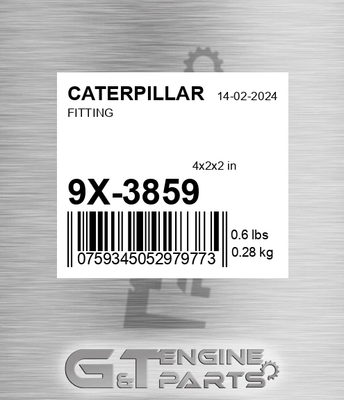 9X-3859 Fitting for CATERPILLAR