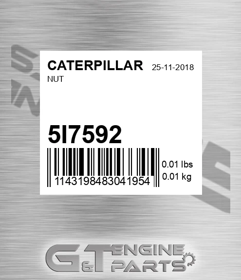 5I-7592 Nut for CATERPILLAR