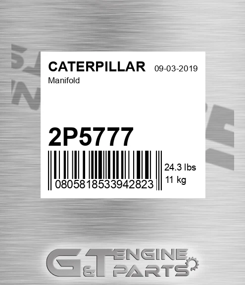 2P5777 Manifold for CATERPILLAR