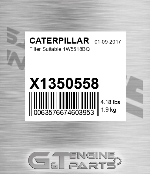 X1350558 Filter Suitable 1w5518bq
