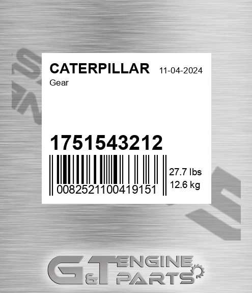1751543212 Gear for CATERPILLAR