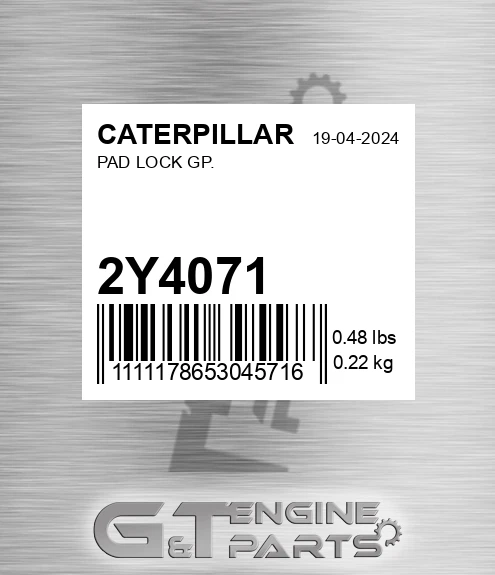 2Y-4071 Pad Lock Gp. for CATERPILLAR
