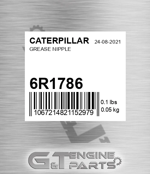 6R-1786 Grease Nipple for CATERPILLAR