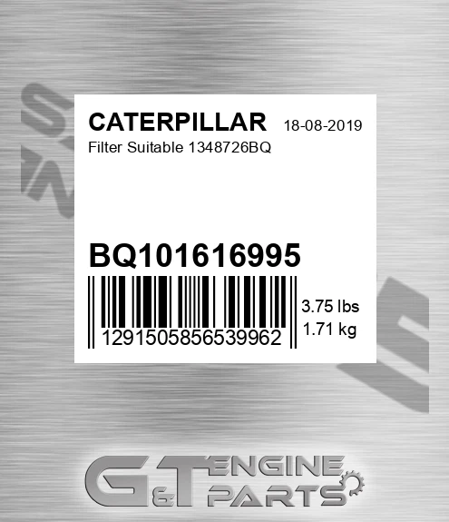 BQ101616995 Filter Suitable 1348726bq for CATERPILLAR