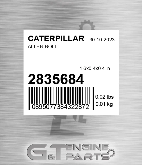 283-5684 Allen Bolt for CATERPILLAR