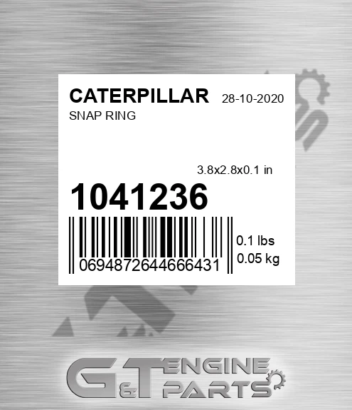 104-1236 Snap Ring for CATERPILLAR