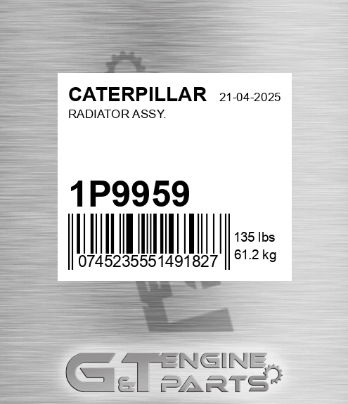 1P-9959 Radiator Assy.