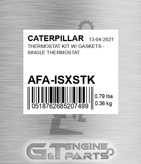 AFA-ISXSTK Thermostat Kit W/ Gaskets - Single Thermostat