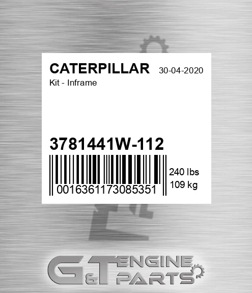 3781441W-112 Kit - Inframe for CATERPILLAR