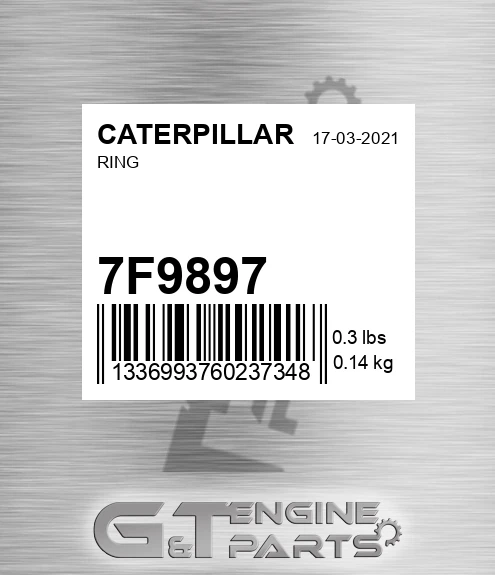 7F9897 Ring for CATERPILLAR