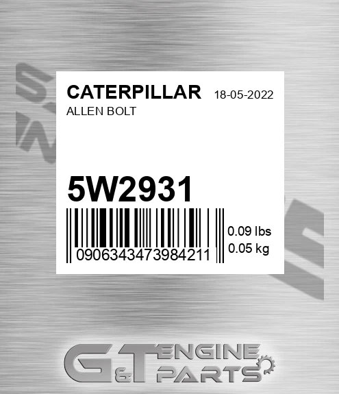 5W-2931 Allen Bolt for CATERPILLAR